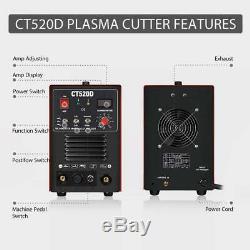 3 in 1 Plasma Cutter CT520D 50A/200A TIG ARC Stick Welder 110/220V Dual Voltage