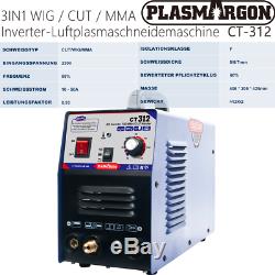 CT312 3in1 Plasma Cutter 230v WIG/TIG/MMA/CUT/ARC haushalt Schweißmaschine IGBT