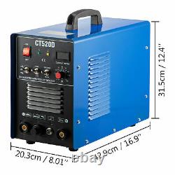 CT520D Plasma Digital Arc Cutter 50A/200A CUT TIG ARC/MMA Welder 110V/220V IGBT