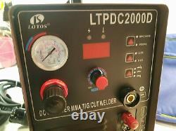 LOTOS LTPDC2000D Non-Touch Pilot Arc Plasma Cutter Tig & Stick Welder 3 in 1