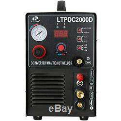 Lotos LTPDC2000D Non-Touch Pilot Arc Plasma Cutter Tig Welder And Stick 3 In 1