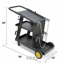MIG TIG ARC Welder Plasma Cutter Durable Cart with 370 Lbs Weight Capacity 3