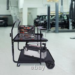 NEW Heavy Duty Rolling MIG Welding Cart TIG Welder Trolley Plasma Cutter Storage