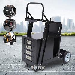 NEW Welding Cabinet Cart +4 Drawers for MIG TIG ARC Plasma Cutter Tank Storage