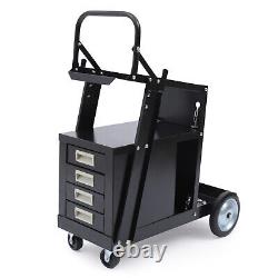 NEW Welding Cabinet Cart +4 Drawers for MIG TIG ARC Plasma Cutter Tank Storage