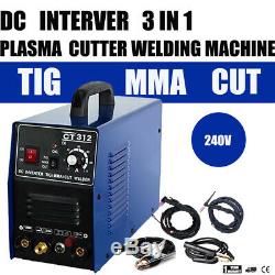 Non-Touch Pilot Arc Air Plasma Cutter/Tig/Stick Welder 3 in 1 Welding Machine