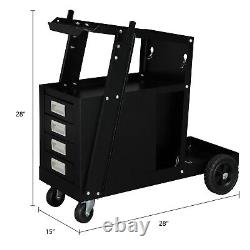 Universal Welding Cart 4 Drawer Cabinet FOR MIG TIG Plasma Cutter Tank Storage