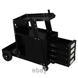 Universal Welding Cart 4 Drawer Cabinet MIG TIG ARC Plasma Cutter Tank Storage