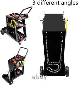 Welder Welding Cart Plasma Cutter With 3 Shelves, MIG TIG ARC Universal Storage fo