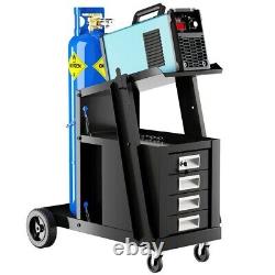 Welding Cabinet Cart 4 Drawers for MIG TIG ARC Plasma Cutter Tank Storage New