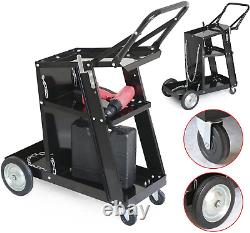 Welding Cart, MIG TIG ARC Welder Cart Plasma Cutter Cart with Universal Tank Sto