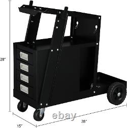 Welding Cart, Professional MIG TIG ARC Welder Cart Plasma Cutter with Tank Stora