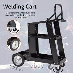 Welding Cart for Tig Mig Welder and Plasma Cutter Heavy Duty Rolling Welder Cart