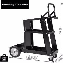 Welding Cart for Tig Mig Welder and Plasma Cutter Heavy Duty Rolling Welder Cart