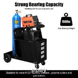 Welding Cart with Tank Storage 4 Drawers for TIG MIG Welder Plasma Cutter 220LBS