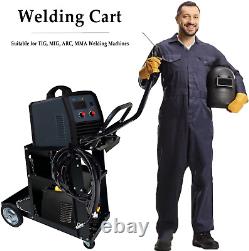 Welding Carts for MIG/TIG Welder and Plasma Cutter Upgraded Cable Hook Tank Stor