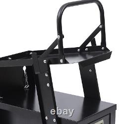 Welding Welder Storage Cart MIG TIG ARC Plasma Cutter Tank With 4 Drawers Black
